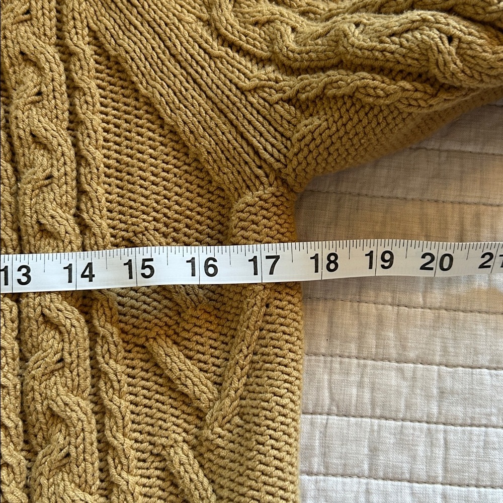 Vintage Jones, New York cable knit cotton two button open front sweater M​ - Picture 10 of 11